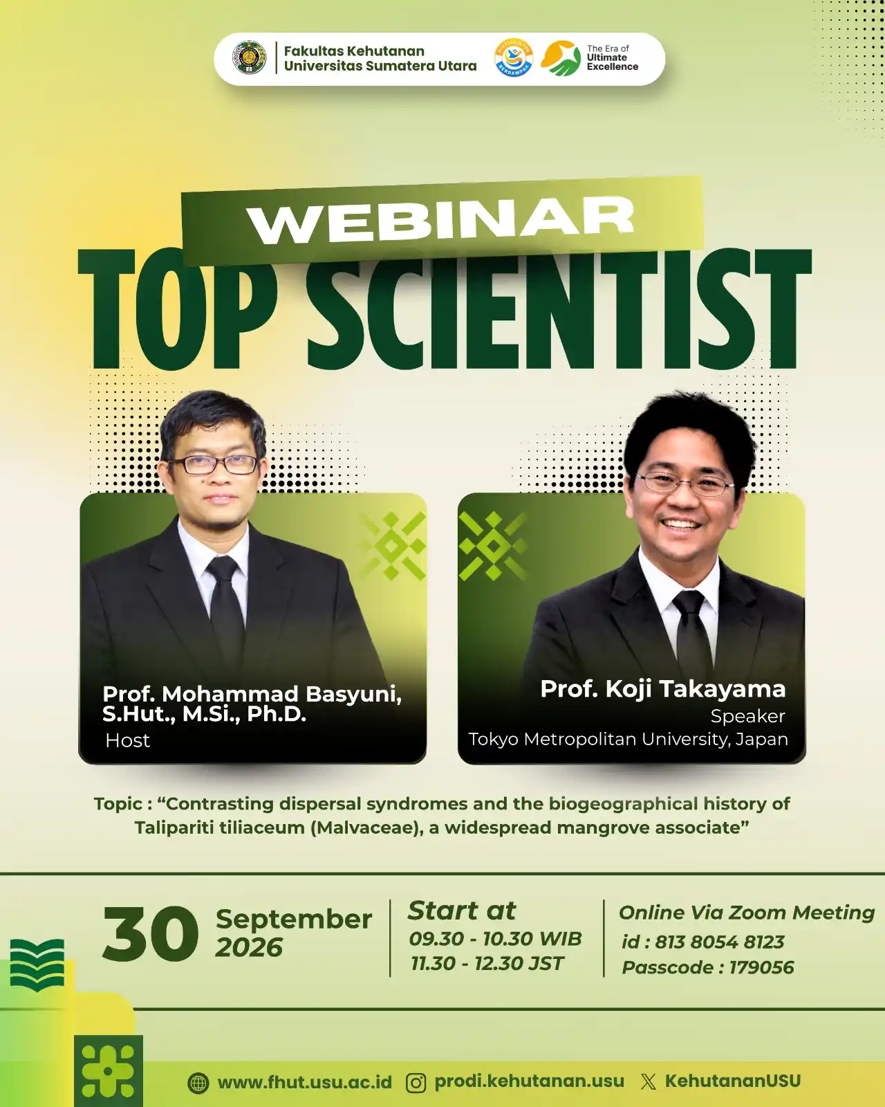 Faculty of Forestry USU Top Scientist Webinar 2026